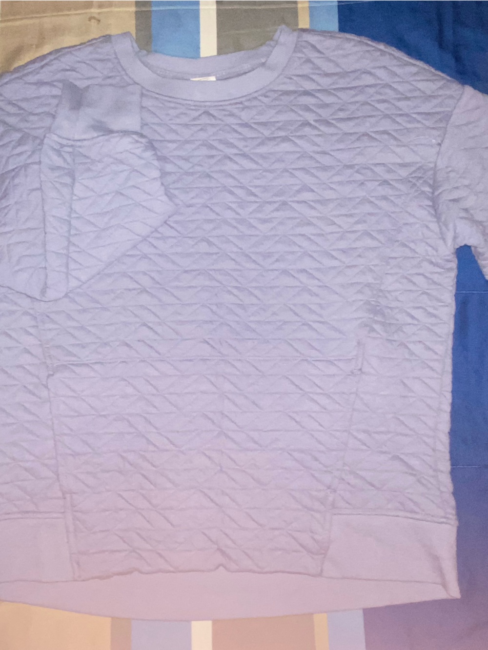 RBX Quilted Light Purple Pullover Sweatshirt